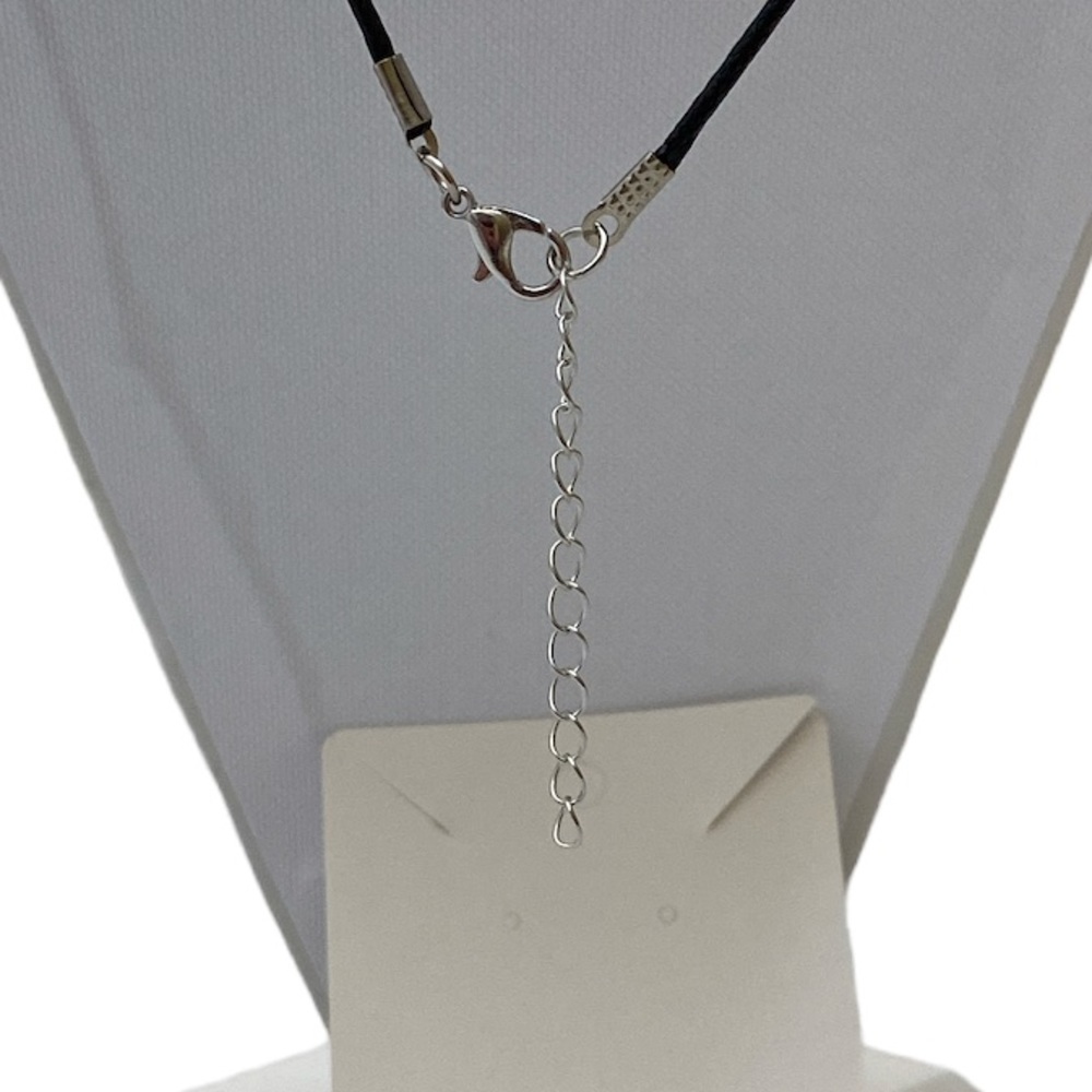 Hand Crafted Necklace Pink Red Yellow Fluid Art Pendant  by Svetlana Yeung - Picture 7 of 8